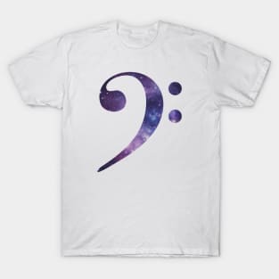 Space Bass Clef T-Shirt